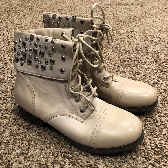 Pink & Pepper studded combat boots - Picture 2 of 10